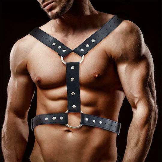 IntoYou Fabrio Light Chest Bondage Harness For Men Schwarz FI-454