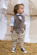 Baby u Rock Boys Linen Baptism Suit with Vest L...