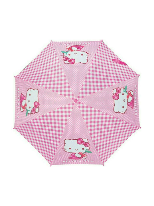 Chanos Παιδική Ομπρέλα Μπαστούνι Hello Kitty Ροζ