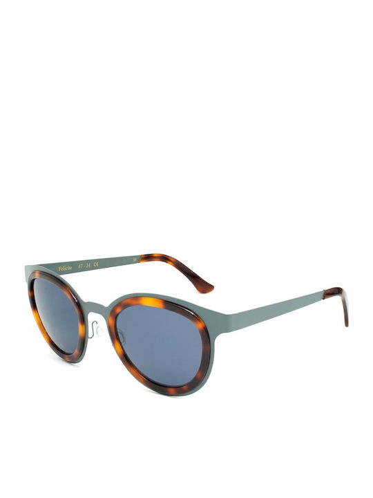 L.G.R. Felicite Unisex Sunglasses with Plastic Frame Blue 39