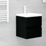 vidaXL Bench with sink L41xW38.5xH45cm Black