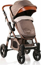 Cangaroo Luxor 2 in 1 Verstellbar 2 in 1 Baby Kinderwagen Geeignet für Neugeborene Beige 13kg