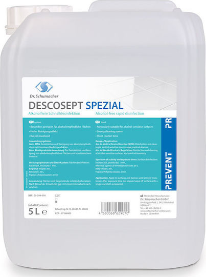 Dr. Schumacher Descosept Spezial Течен Дезинфектант Специално Почистващо Средство за Офис Бюро за Камък и Подове 5л 141.143.5000