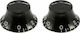 Knob Bell Top Hat Plastic in Black Color