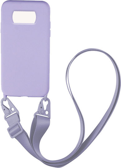 Sonique Carryhang Liquid Strap Umschlag Rückseite Silikon 0.5mm mit Band Flieder (Poco X3 NFC / X3 Pro)