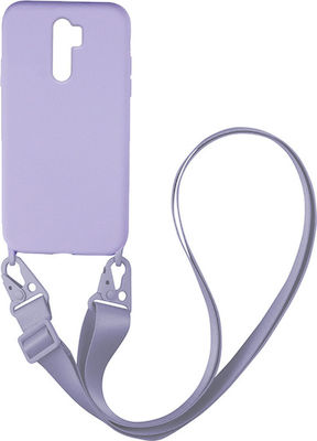 Sonique Carryhang Liquid Strap Umschlag Rückseite Silikon 0.5mm Flieder (Redmi 9)