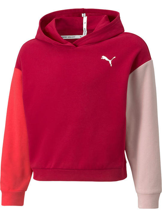 PUMA Παιδικό Φούτερ με Κουκούλα Κόκκινο Modern ...