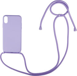 Sonique Carryhang Umschlag Rückseite Silikon 0.5mm Flieder (iPhone X / Xs)