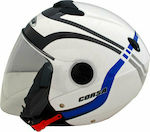 Corsa CX90 White / Blue Motorradhelm Jet ECE 22...