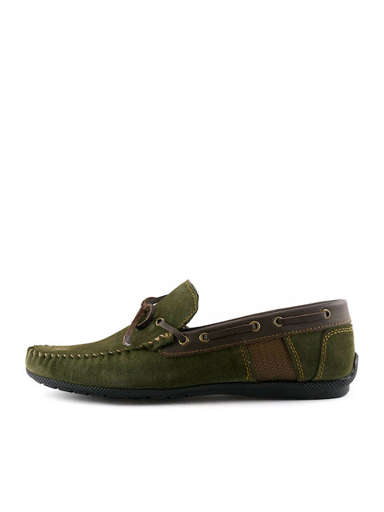 Gale Men's Leather Boat Shoes Green