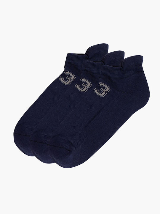 ME-WE Herren Einfarbige Socken Blau 3Pack