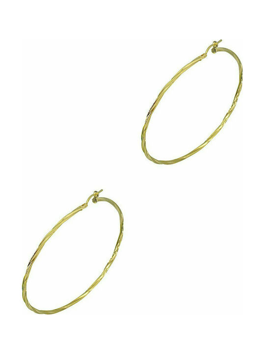 Mertzios.gr Earrings Hoops from Silver Gold Plated