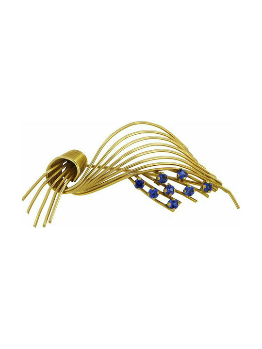 Mertzios.gr Pin with Girgon made of Gold Yellow