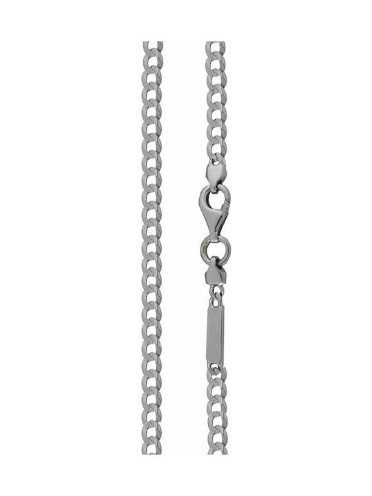 Mertzios.gr White Gold Chain Neck 14K Length 50cm