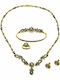 Mertzios.gr Комплект с Колие , Обеци & Пръстен от Злато 18K с Камъни