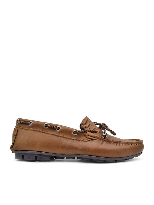 .kalt 028-1 Men's Boat Shoes Brown