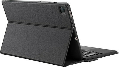 Dux Ducis Touchpad Flip Cover Piele artificială cu Tastatură Engleză SUA Negru (Galaxy Tab S6 Lite 10.4)