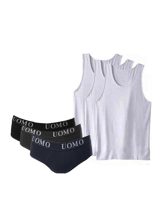 FB1017 Herren Unterhemden in Weiß Farbe 6Packung