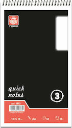Typotrust Quick Notes No3 Μπλοκ Σημειώσεων Σπιράλ 50 Φύλλων με Λευκές Σελίδες