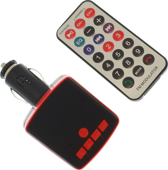 Allison FM Transmitter Autovehicul ALS-A866 cu AUX / MicroSD Negru / Roșu