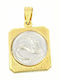 Mertzios.gr Steinbock Anhänger Kinder Amulett Beidseitig aus Gold 14K ZW0453KL