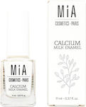 MIA Paris Calcium Milk Enamel Produs pentru întărirea unghiilor cu Vitamine cu Pensulă 11ml