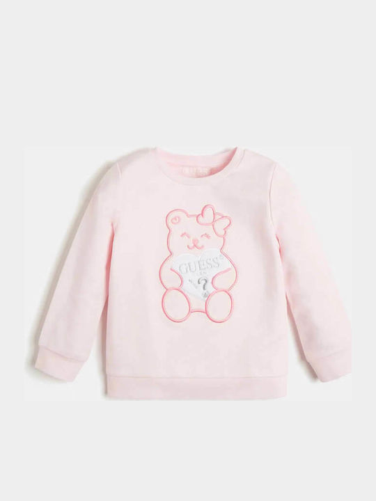 Guess Kids Fleece Sweatshirt Pink