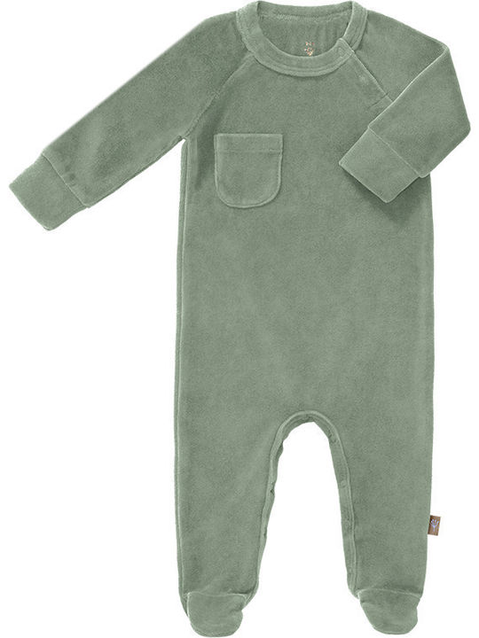 Fresk Baby Bodysuit Long-Sleeved Velvet Green