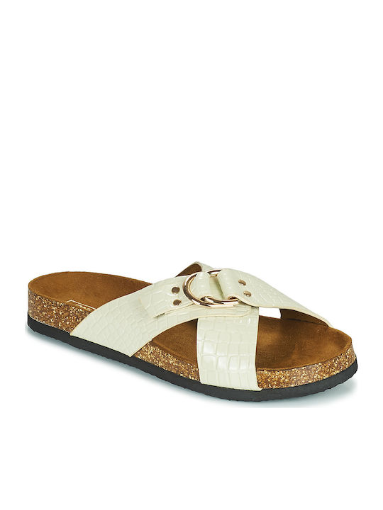 Only Women's Flat Sandals In Beige Colour