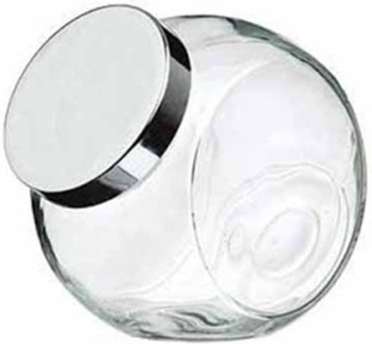 Homestyle Βάζο Γενικής Χρήσης με Καπάκι Γυάλινο 19.5x13x19.5cm