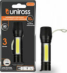 Uniross Επαναφορτιζόμενος Φακός LED Διπλής Λειτουργίας με Μέγιστη Φωτεινότητα 80lm FL013