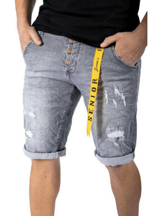 Senior Men's Shorts Jeans Gray