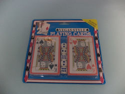 Set Plasticized Card Deck 2pcs με Ζάρια