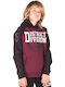 District75 Kids Fleece Sweatshirt with Hood and Pocket Burgundy