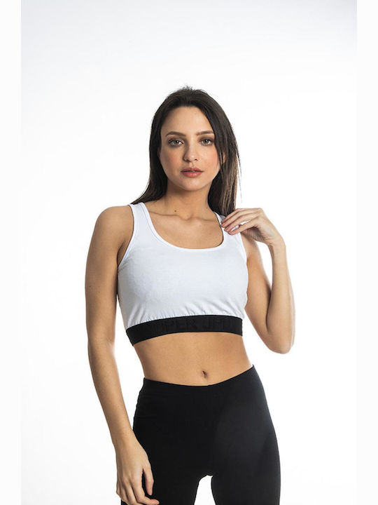 Paco & Co Γυναικείο Αθλητικό Crop Top Αμάνικο Λ...