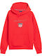 Gant Kids Sweatshirt with Hood and Pocket Red