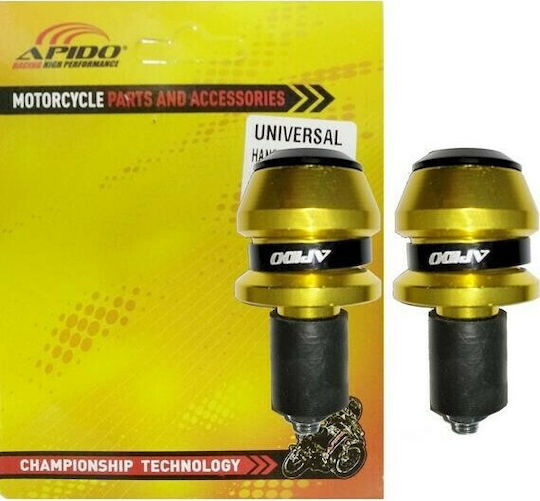 Apido Motorcycle Handlebar Counterweights in Gold Colour