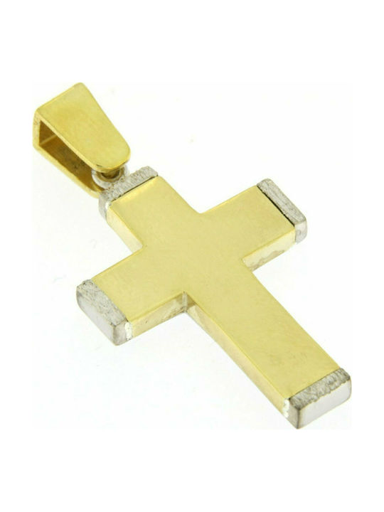 Mertzios.gr Gold Cross 14K Double Sided