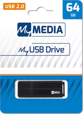 Verbatim MyMedia 64GB USB 2.0 Stick Μαύρο