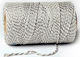 Synchronia Lace Cotton Metallic Silver Length 100m