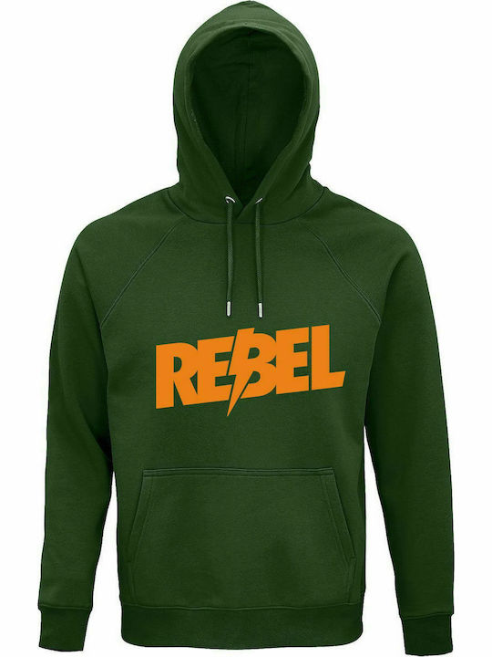 Unisex-Kapuzenpullover, Bio "Rebel", dunkelgrün