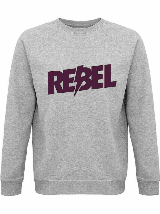 Unisex-Sweatshirt, Bio "Rebel", grau meliert