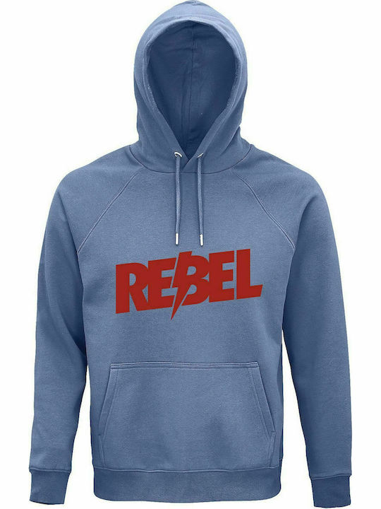 Unisex-Kapuzenpullover, Bio "Rebel", blau