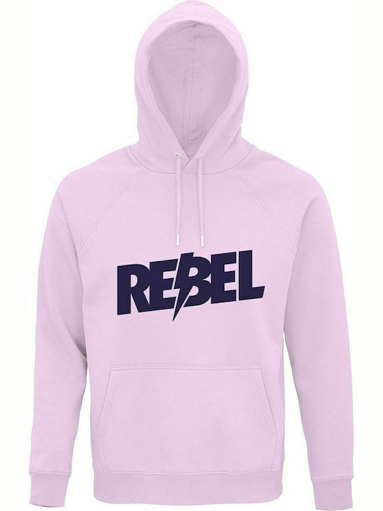 Unisex-Kapuzenpulli, Bio "Rebel", cremig rosa