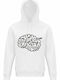 Hoodie Unisex, Organic "Brain Bicycle", White