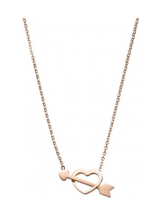 SOFI Necklace with design Heart from Gold Plated Steel