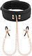 Coquette Vegan Leather Collar With Nipple Clamps BDSM Kit in Black Color