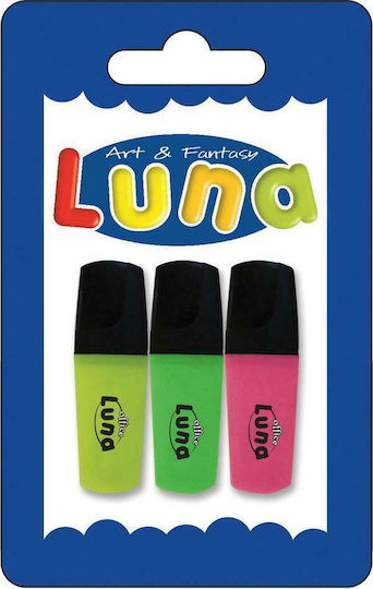Luna Textmarker Mehrfarbig 3Stück
