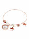 Natalie Gersa Stars Women's Bracelet Handcuffs from Stainless Steel Gold Plated with Zircon 21cm