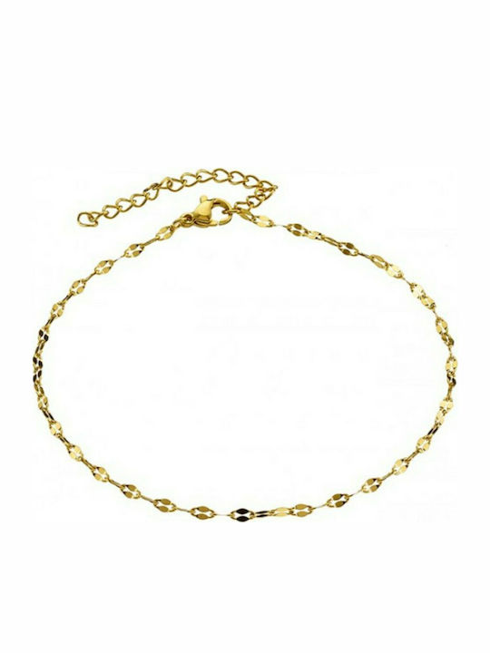 Bracelet Anklet Chain made of Steel Gold Plated